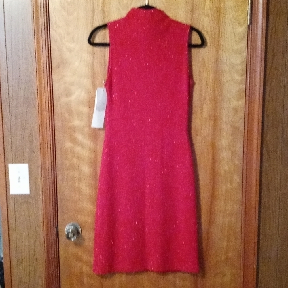 NWT MICA red party dress red turtleneck petite - Picture 8 of 12